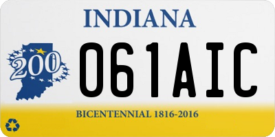 IN license plate 061AIC