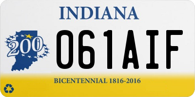 IN license plate 061AIF