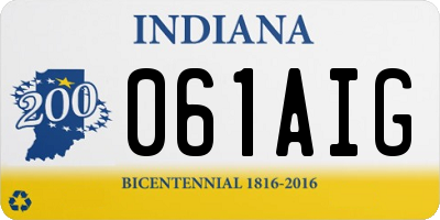 IN license plate 061AIG