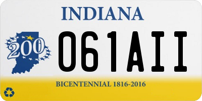 IN license plate 061AII