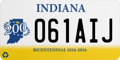 IN license plate 061AIJ