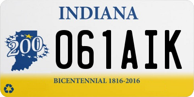 IN license plate 061AIK