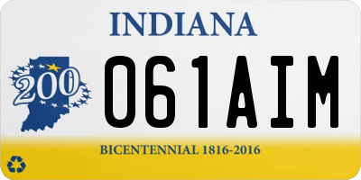 IN license plate 061AIM