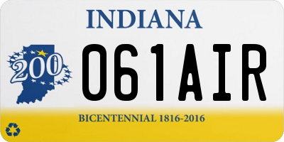 IN license plate 061AIR