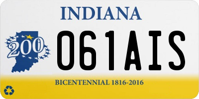 IN license plate 061AIS