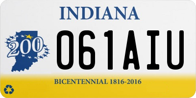 IN license plate 061AIU