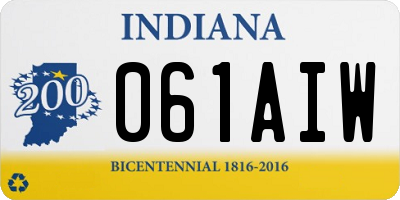 IN license plate 061AIW