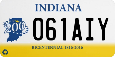 IN license plate 061AIY
