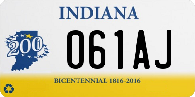 IN license plate 061AJ