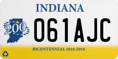 IN license plate 061AJC