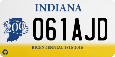 IN license plate 061AJD