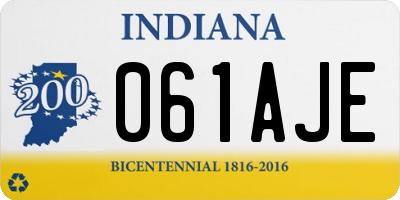 IN license plate 061AJE
