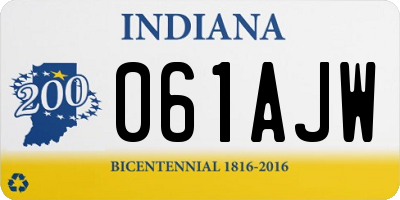 IN license plate 061AJW