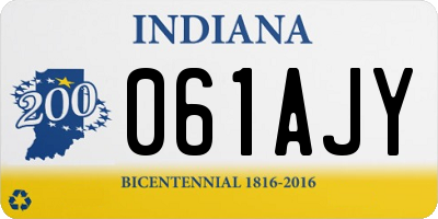 IN license plate 061AJY