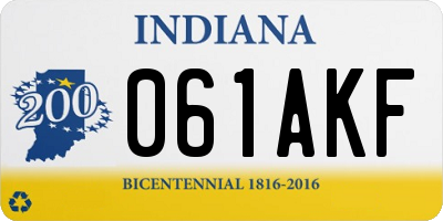 IN license plate 061AKF