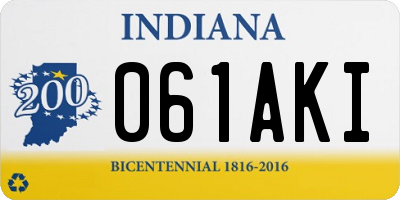 IN license plate 061AKI