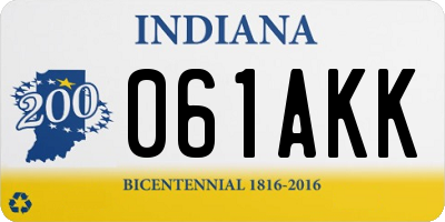IN license plate 061AKK