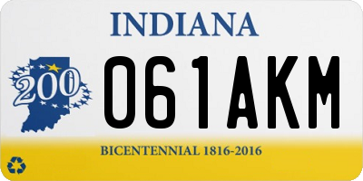 IN license plate 061AKM