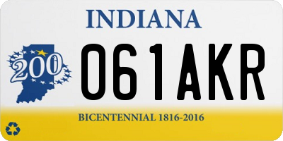 IN license plate 061AKR
