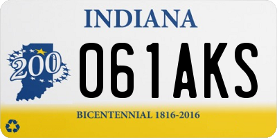 IN license plate 061AKS