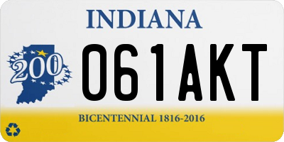 IN license plate 061AKT