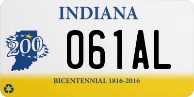 IN license plate 061AL