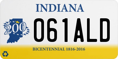 IN license plate 061ALD