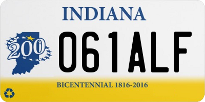 IN license plate 061ALF