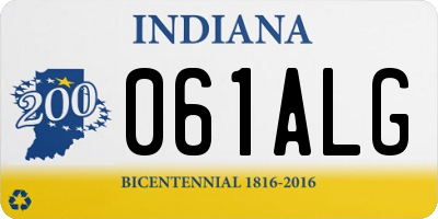 IN license plate 061ALG