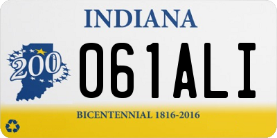 IN license plate 061ALI