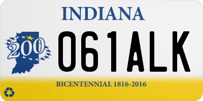 IN license plate 061ALK