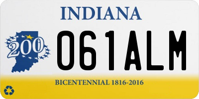 IN license plate 061ALM