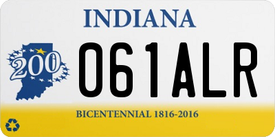 IN license plate 061ALR