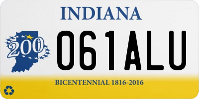 IN license plate 061ALU