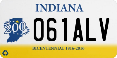 IN license plate 061ALV