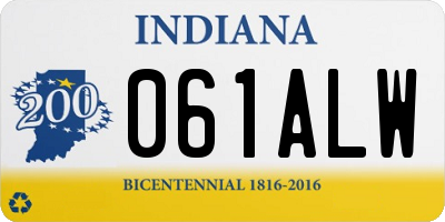 IN license plate 061ALW