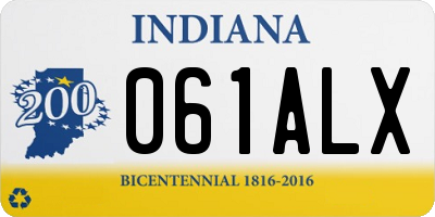 IN license plate 061ALX