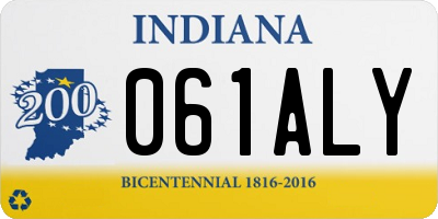 IN license plate 061ALY