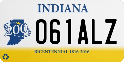 IN license plate 061ALZ
