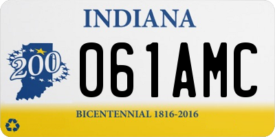 IN license plate 061AMC