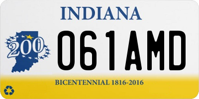 IN license plate 061AMD