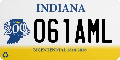 IN license plate 061AML