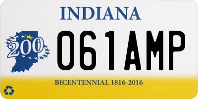 IN license plate 061AMP