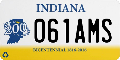 IN license plate 061AMS