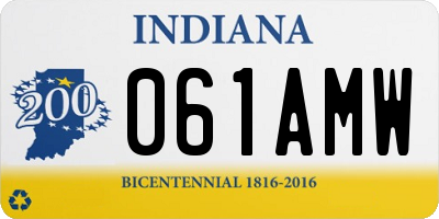 IN license plate 061AMW