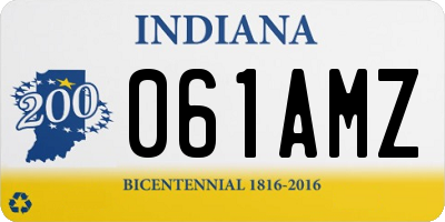 IN license plate 061AMZ