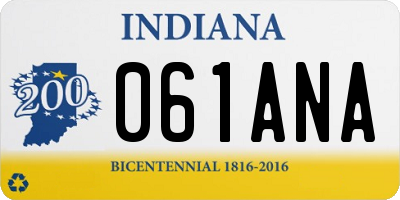 IN license plate 061ANA