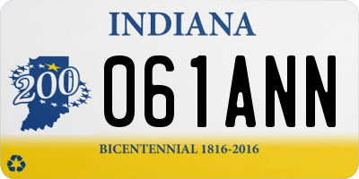 IN license plate 061ANN