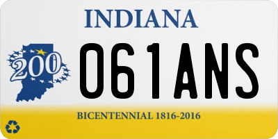 IN license plate 061ANS