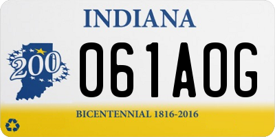 IN license plate 061AOG